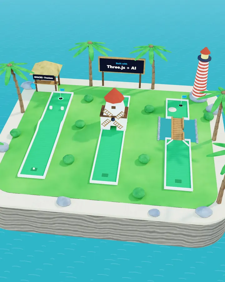 Mini Golf Island — a playable demo running in the browser